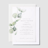 Elegant Waterverf Eucalyptus Vrijgezellenfeest Vellum Uitnodigingen (Offset)