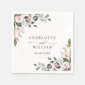 Elegant Waterverf Eucalyptus Weddenschap Napkin Servet (Voorkant)