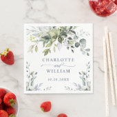 Elegant Waterverf Eucalyptus Weddenschap Paper Servet (Insitu)