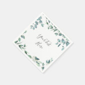 Elegant Waterverf Eucalyptus Weddenschap Paper Servet (Hoek)