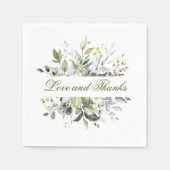 Elegant Waterverf Eucalyptus Weddenschap Paper Servet (Voorkant)