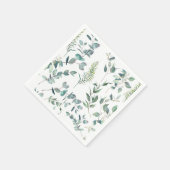 Elegant Waterverf Eucalyptus Weddenschap Paper Servet (Hoek)