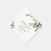 Elegant Waterverf Eucalyptus Weddenschap Paper Servet (Hoek)