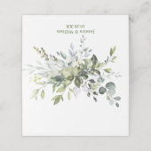 Elegant Waterverf Eucalyptus Weddenschappen Table Plaatskaartje (Buitenkant ongevouwen)