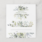 Elegant Waterverf Eucalyptus Weddenschappen Table Plaatskaartje (Buitenkant ongevouwen)