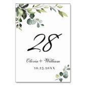 Elegant Waterverf Eucalyptus Wedding Kaart (Achterkant)