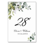 Elegant Waterverf Eucalyptus Wedding Kaart (Achterkant)