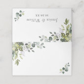 Elegant Waterverf Eucalyptus Wedding Plaatskaartje (Buitenkant ongevouwen)