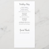 Elegant Waterverf Eucalyptus Wedding Programmakaart (Achterkant)