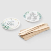 Elegant Waterverf Eucalyptus Wedding Programme Handwaaier (Niet-gemonteerd)