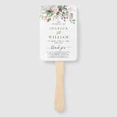 Elegant Waterverf Eucalyptus Wedding Programme Handwaaier (Voorkant)