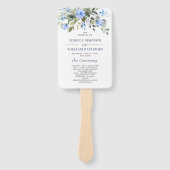 Elegant Waterverf Eucalyptus Wedding Programme Handwaaier (Voorkant)