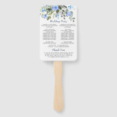 Elegant Waterverf Eucalyptus Wedding Programme Handwaaier (Achterkant)