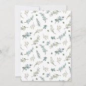 Elegant Waterverf Eucalyptus Wreath Wedding Kaart (Achterkant)