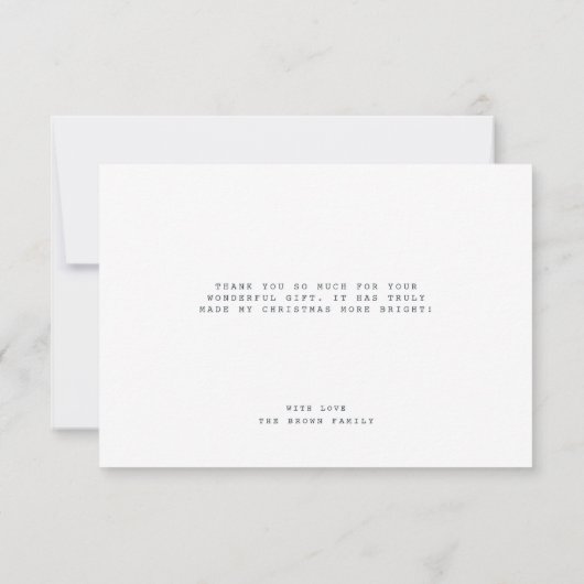 Elegant Waterverf Feestelijk Kerstboeket Bedankkaart (Achterkant)