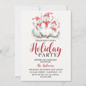 Elegant Waterverf feestelijk vakantiefeest Kaart (Voorkant)