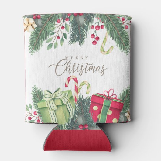 Elegant Waterverf Festive Decorations kerst Blikjeskoeler (Achterkant)