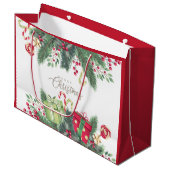 Elegant Waterverf Festive Decorations kerst Groot Cadeauzakje (Voorkant Gekanteld)