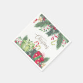 Elegant Waterverf Festive Decorations kerst Servet (Hoek)