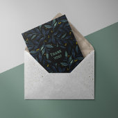 Elegant waterverf filialen Hartelijk dank Feestdagenkaart