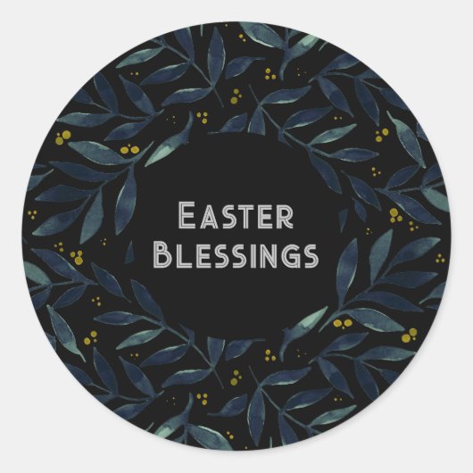 Elegant waterverf filialen Pasen Sticker (Voorkant)