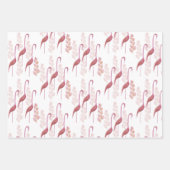 Elegant Waterverf, flamingos, goud en roze Inpakpapier Vel (Voorkant)