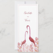 Elegant Waterverf, flamingos, goud en roze Kaart (Voorkant)