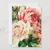 Elegant Waterverf Floral 100e verjaardag Kaart (Achterkant)