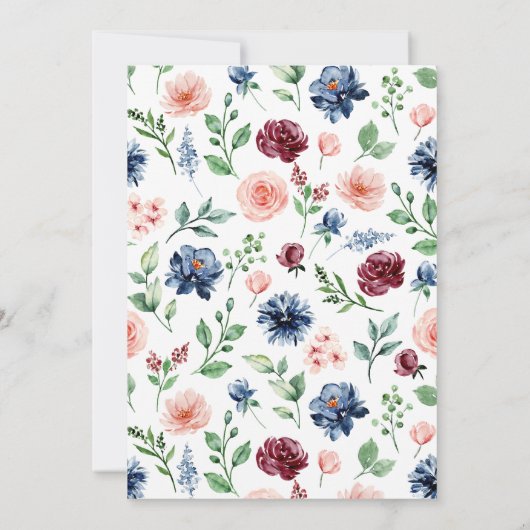 Elegant Waterverf Floral 100th Birthday Kaart (Achterkant)