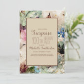 Elegant Waterverf Floral 100th Birthday Kaart (Staand voorkant)