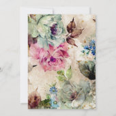 Elegant Waterverf Floral 100th Birthday Kaart (Achterkant)