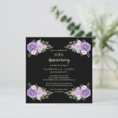Elegant Waterverf Floral 50th Wedding Jubileum Kaart (Staand voorkant)