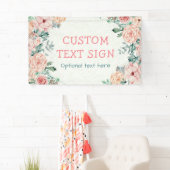 Elegant  Waterverf Floral Baby shower Sign. Spandoek (Insitu)