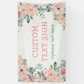 Elegant  Waterverf Floral Baby shower Sign. Spandoek (Verticaal)