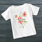 Elegant Waterverf Floral Baby T-shirt | Nieuwe bab