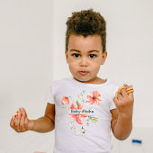 Elegant Waterverf Floral Baby T-shirt | Nieuwe bab