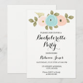 Elegant Waterverf Floral Bachelorette Kaart (Voorkant / Achterkant)