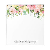 Elegant Waterverf Floral-Blocnote Notitieblok (Voorkant)