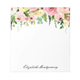 Elegant Waterverf Floral-Blocnote Notitieblok