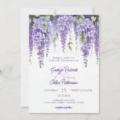 Elegant Waterverf Floral Botanical Wedding Kaart (Voorkant)