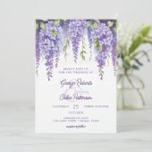 Elegant Waterverf Floral Botanical Wedding Kaart (Staand voorkant)