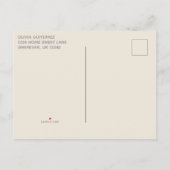 Elegant Waterverf Floral Botanical Wedding Uitnodiging Briefkaart (Achterkant)