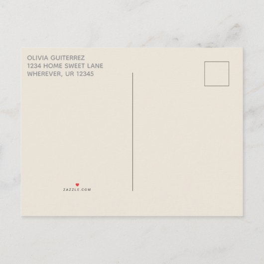 Elegant Waterverf Floral Botanical Wedding Uitnodiging Briefkaart (Achterkant)