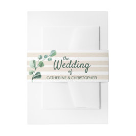 Elegant Waterverf Floral Botanical Wedding Uitnodigingen Wikkel