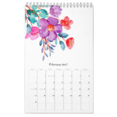 Elegant Waterverf Floral botanisch Kalender (Feb 2027)