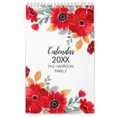 Elegant Waterverf Floral botanisch Kalender (Hoes)
