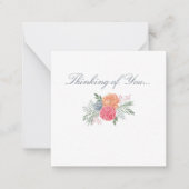 Elegant Waterverf Floral Bouquet Notitiekaartje (Voorkant)