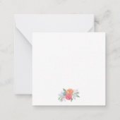 Elegant Waterverf Floral Bouquet Notitiekaartje (Achterkant)