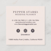 Elegant Waterverf Floral Bouquet | Visitekaartje (Achterkant)