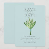 Elegant Waterverf Floral Bouquet Wedding Save The Date (Voorkant / Achterkant)